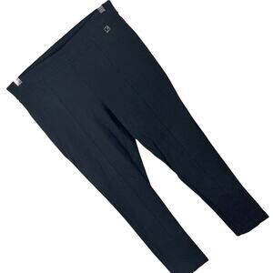 CALVIN KLEIN! VOGUE INSPIRED BLACK CENTER LEG SEAM STRETCH PANTS, LEGGINGS! SZ M